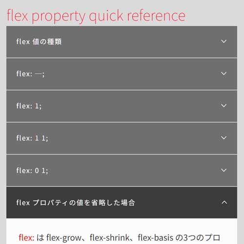 flex プロパティの省略、デフォルト、initial、など総当たりで検証を進めて flex プロパティの内容の理解を確定させる